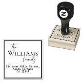 Rücksendeadresse von Familiennamen Gummistempel (Stempel)