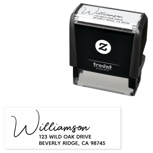 Rücksendeadresse von Familiennamen Permastempel (Beispiel)