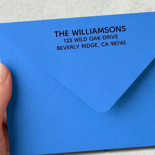 Rücksendeadresse von Familiennamen Permastempel