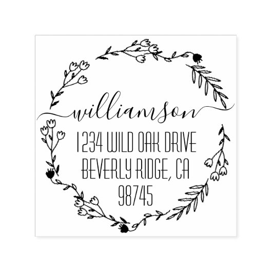 Rücksendeadresse von Familiennamen Permastempel (Design)