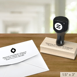 Rücksendeadresse von Firmenlogo Gummistempel