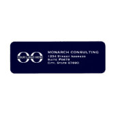 Rücksendeadresse von Firmenlogos Navy Blue (Vorne)