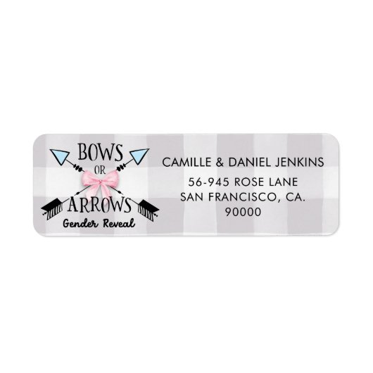 Rücksendeadresse von Geschlechtern oder Pfeilen (Vorne)