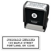 Rücksendeadresse von Grenzblöcken und Fett-Namen Permastempel (Beispiel)