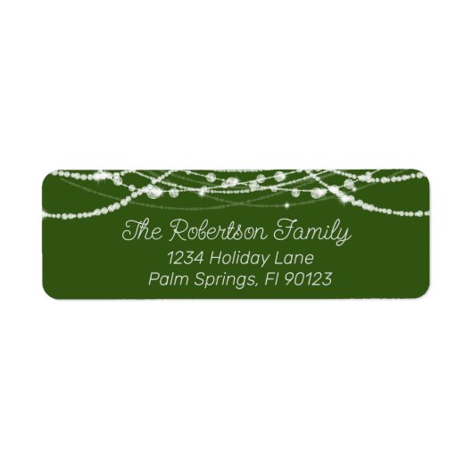 Rücksendeadresse von Grün- und Weiß-String-Lichter (Vorne)