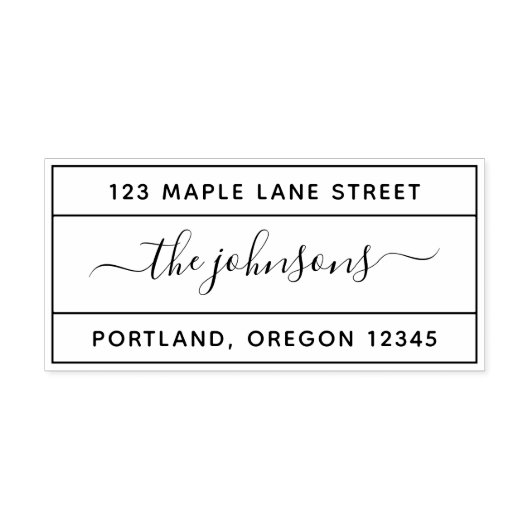 Rücksendeadresse von Kalligrafie-Skripten Permastempel (Design)