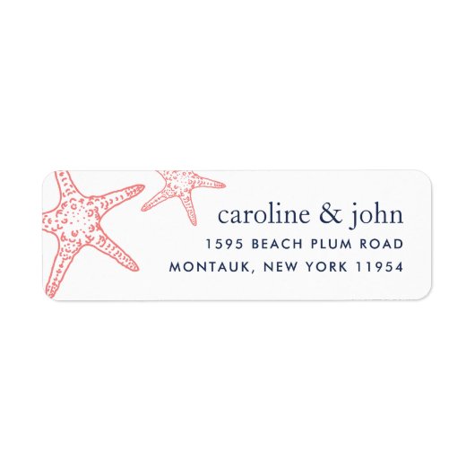 Rücksendeadresse von Korallen und Seestern (Vorne)