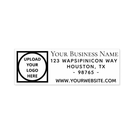 Rücksendeadresse von Logos Briefmarke für Unterneh Permastempel (Design)