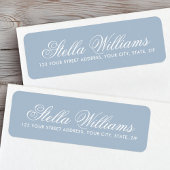 Rücksendeadresse von Mute-Dusty-Blue-Kalligraphie
