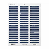 Rücksendeadresse von Navy und White Strip (Vorne)