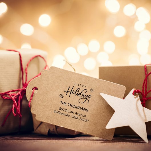 Rücksendeadresse von Skriptglücktagen Gummistempel