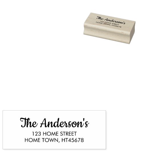 Rücksendeadresse von Skriptnamen Gummistempel (Stempel)