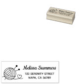 Rücksendeadresse von Strickgarn Gummistempel (Stempel)