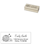 Rücksendeadresse von Strickgarn Gummistempel (Stempel)