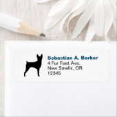 Rücksendeadresse von Toy Fox Terrier Silhouette (Insitu)