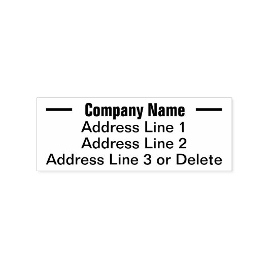 Rücksendeadresse von Unternehmensnamen Gummistempel (Prägung)