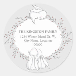 Rücksendeadresse von Waldtieren Siegel Runder Aufkleber