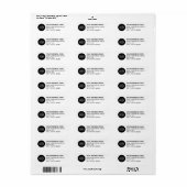 Rücksendeadresse von White Company mit dem Logo "C (Vorne)