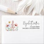 Rücksendeadresse von Wildblumen<br><div class="desc">Weiße Rücksendeadressen-Aufkleber zeigen Ihre Informationen in schicken Schriftzeichen mit einer Touch von Wildblumen auf der links Seite. PASSENDE Artikel in unserem Geschäft.</div>