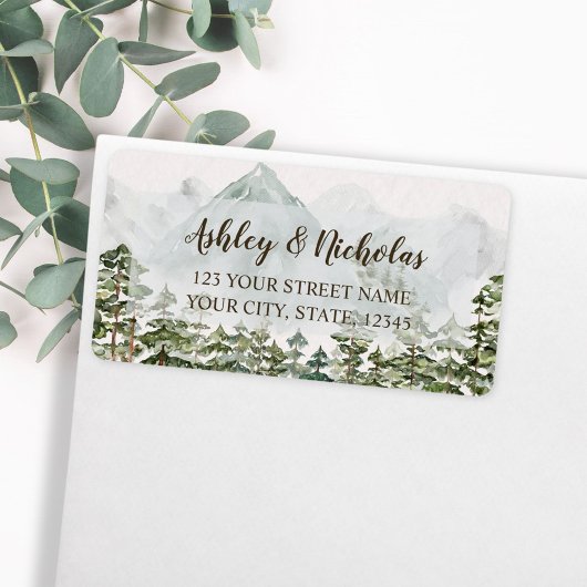 Rücksendeadresse Wald und Gebirge Adressaufkleber