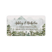 Rücksendeadresse Wald und Gebirge Adressaufkleber (Vorne)