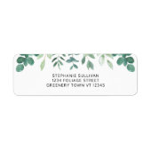 Rücksendeadresse "Watercolor Greenery" (Vorne)