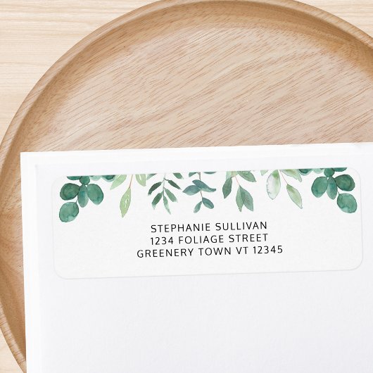 Rücksendeadresse "Watercolor Greenery"