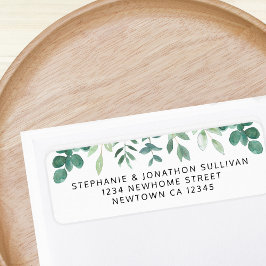 Rücksendeadresse "Watercolor Greenery"