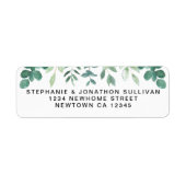 Rücksendeadresse "Watercolor Greenery" (Vorne)