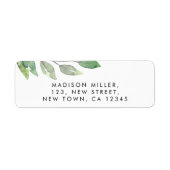 Rücksendeadresse "Watercolor Greenery" (Vorne)