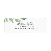 Rücksendeadresse "Watercolor Greenery" (Vorne)