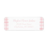 Rücksendeadresse Watercolor Pink Gingham (Vorne)