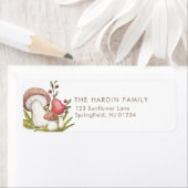 Rücksendeadresse Watercolor Woodland Mushroom (Insitu)