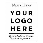 Rücksendeadresse Website für Ihr Firmenlogo Gummistempel (Prägung)