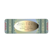 Rücksendeadresse Wedding Couple Wildblume Label (Vorne)