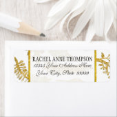 Rücksendeadresse Wedding Modern Gold Glitzer Leaf (Insitu)