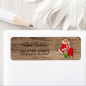 Rücksendeadresse Weihnachten Goldene Sterne Holz (Insitu)