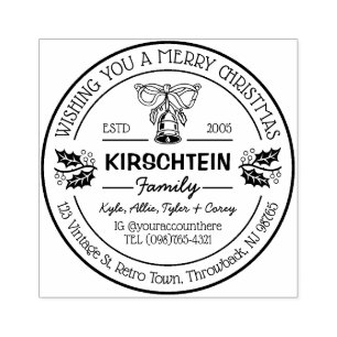 Rücksendeadresse Weihnachten Gummistempel