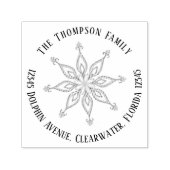 Rücksendeadresse Weihnachts-Schneeflocke Permastempel (Design)