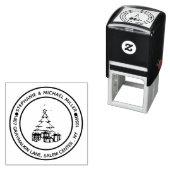 Rücksendeadresse Weihnachtsbaum Permastempel (Beispiel)