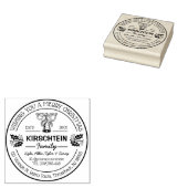 Rücksendeadresse Weihnachtsfamilie Bell Holly Berr Gummistempel (Stempel)