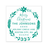 Rücksendeadresse Weihnachtsgrün Permastempel (Design)
