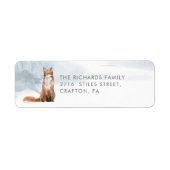 Rücksendeadresse Winter Süßer Fuchs Elegant (Vorne)