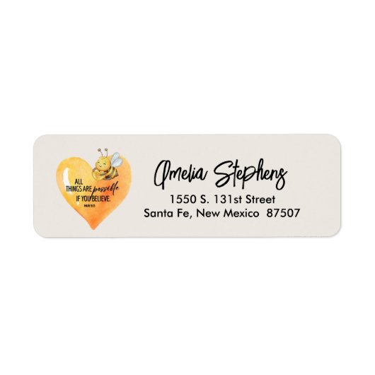 Rücksendeadresse zu christlichen Themen (Vorne)