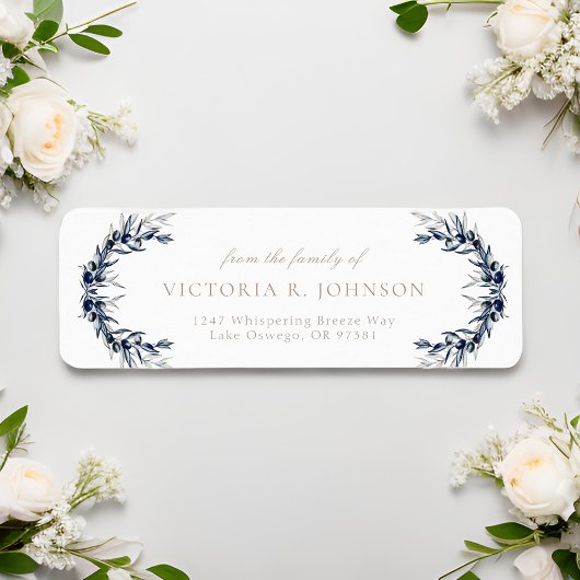 Rücksendeadresse zur Beerdigung von Olive Branch F