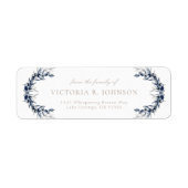 Rücksendeadresse zur Beerdigung von Olive Branch F (Vorne)