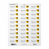 Rücksendeadresse zur Hochzeit von Sonnenblumen (Vorne)