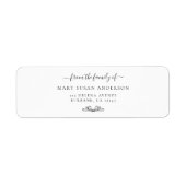 Rücksendeadresse zur Minimalistischen Familienbeer (Vorne)