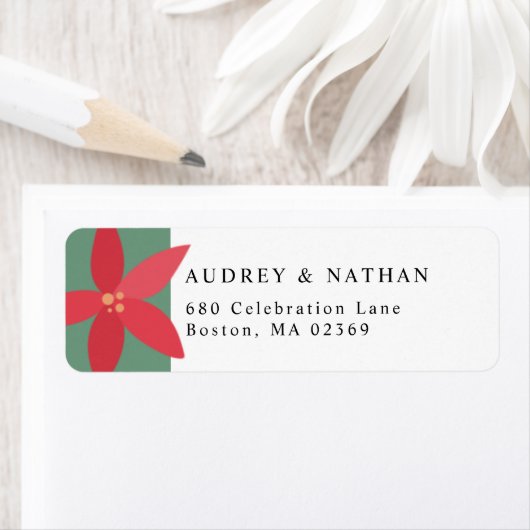 Rücksendeadresse zur Weihnachtszeit-Blume (Insitu)