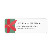 Rücksendeadresse zur Weihnachtszeit-Blume (Vorne)